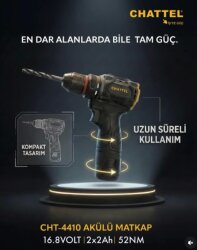 Chattel 4410 Akülü - Şarjlı Matkap Seti - Chattel El Aletleri