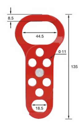 Çoklu Kilit Lockout Hasp Çift Taraflı 137mm - 2