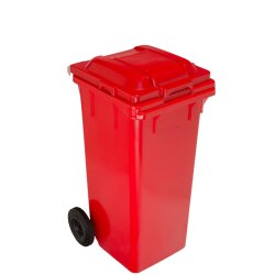 ÇK-400-K Plastik 120 Litre Çöp Konteyneri Kırmızı - Propazar