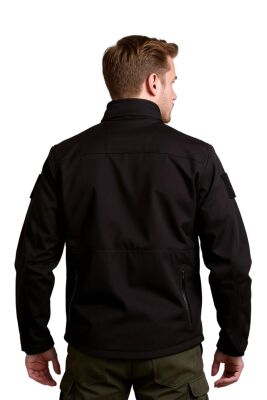 Cosywolf CW003611 Ankara Teknik Softshell Su Rüzgar Geçirmez Mont Siyah - 5