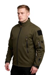 Cosywolf CW003699 Ankara Teknik Softshell Su Rüzgar Geçirmez Mont Yeşil Haki - Cosywolf