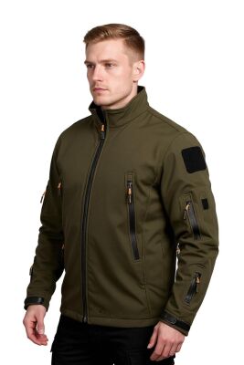 Cosywolf CW003699 Ankara Teknik Softshell Su Rüzgar Geçirmez Mont Yeşil Haki - 1