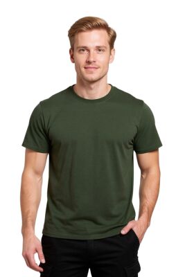 Cosywolf CW000399 Bisiklet Yaka T-Shirt Kısa Kol Likralı Penye Haki İzmit - 3