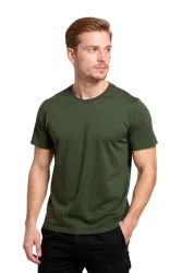 Cosywolf CW000399 Bisiklet Yaka T-Shirt Kısa Kol Likralı Penye Haki İzmit - 1