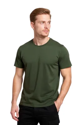 Cosywolf CW000399 Bisiklet Yaka T-Shirt Kısa Kol Likralı Penye Haki İzmit - 1