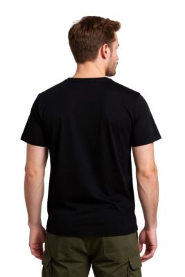 Cosywolf CW0010211 Kepez Damla Bisiklet Yaka Tişört Siyah - 9