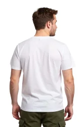 Cosywolf CW0010216 Kepez Damla Bisiklet Yaka Tişört Beyaz - 7