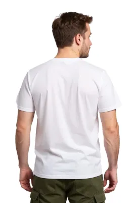 Cosywolf CW0010216 Kepez Damla Bisiklet Yaka Tişört Beyaz - 7