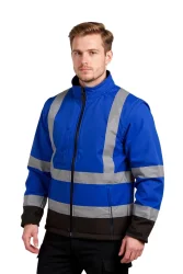 Cosywolf CW002233 Bold Reflektörlü Softshell Mont Mavi Siyah - 1