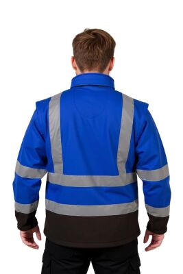 Cosywolf CW002233 Bold Reflektörlü Softshell Mont Mavi Siyah - 4