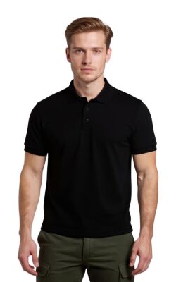 Cosywolf CW004411 Polo Yaka T-Shirt Siyah - 3