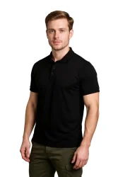 Cosywolf CW004411 Polo Yaka T-Shirt Siyah - 1