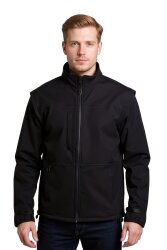 Cosywolf CW004611 Softshell Kolları Çıkmalı Mont - Siyah - 1
