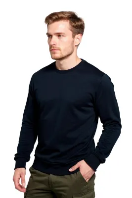 Cosywolf CW007077 Bisiklet Yaka Sweatshirt Lacivert 3 İplik Şardonsuz - 4
