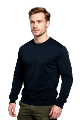 Cosywolf CW007077 Bisiklet Yaka Sweatshirt Lacivert 3 İplik Şardonsuz - 1