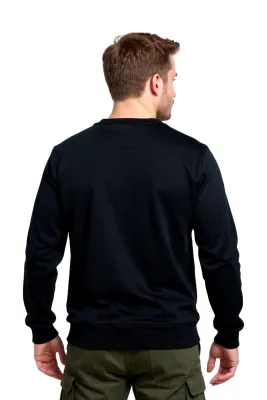 Cosywolf CW007077 Bisiklet Yaka Sweatshirt Lacivert 3 İplik Şardonsuz - 5
