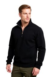 Cosywolf CW008911 Artvin Yarım Fermuarlı 2 Cepli Polar Siyah - Cosywolf