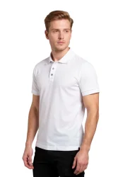 Cosywolf CW004416 Polo Yaka T-Shirt Beyaz - 4