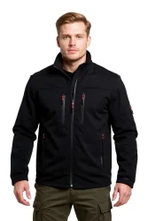 Cosywolf CW001711 Batman Teknik Softshell Su Rüzgar Geçirmez Mont Siyah - 3