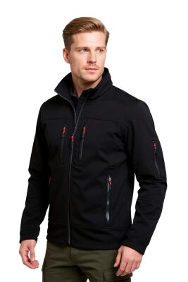 Cosywolf CW001711 Batman Teknik Softshell Su Rüzgar Geçirmez Mont Siyah - 1