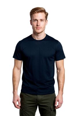 Cosywolf CW007777 Bisiklet Yaka Tişört Lacivert - 1