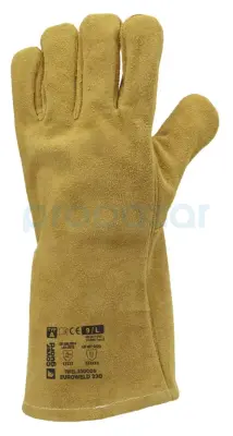 Coverguard Euroweld 330 1WEL330 Sığır Derisi Kevlar Dikişli Kaynak Eldiveni - 1