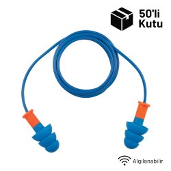 Delta Plus CONICFIRDE050 Tek Kutuda 50 Çift Kordonlu Yeniden Kullanılabilir Detectable Algılanabilir Kulak Tıkacı - Delta Plus