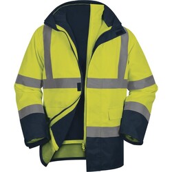 Delta Plus Speed PVC Kaplı Oxford Kumaş 4+1 Parka Sarı Lacivert - Delta Plus İSG Ürünleri