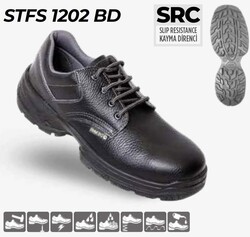 DEMİR 1202 BD S3 Baskılı Deri Çelik Burun ve Ara Tabanlı Ayakkabı - 1