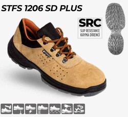 DEMİR 1206 SD PLUS S1 Süet Deri Bağcıklı Çelik Burunlu Ayakkabı - 1