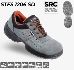 DEMİR 1206 SD S1 Süet Deri Bağcıklı Çelik Burunlu Src Ayakkabı - 1