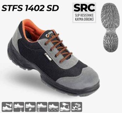 DEMİR 1402 SD S1 süet Deri Bağcıklı Çelik Burunlu Src Ayakkabı - 1