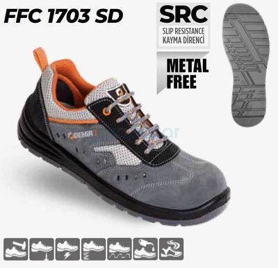 DEMİR FFC 1703 SD S1 Kompozit Burun Bağcıklı Src İş Ayakkabısı - 1