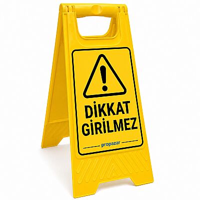 Dikkat Girilmez Uyarı Stickerlı Kaygan Zemin Levhası - 1