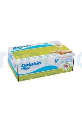 Dolphin Beyaz Lateks Eldiven Pudralı 100lü Paket - 1