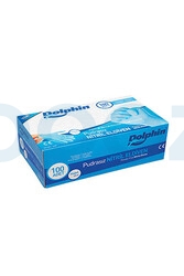 Dolphin Mavi Nitril Eldiven Pudrasız 100lü Paket - Dolphin Eldiven