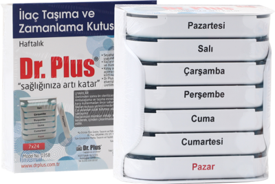 Dr Plus İlaç Saklama Kutusu Haftalık 7x24 - 1