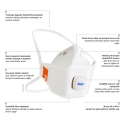 Drager 1920V Ventilli FFP2 Toz Maskesi 10'lu Paket - 2