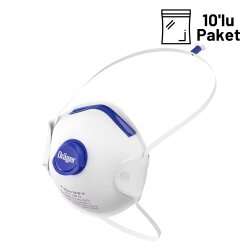 Drager X-Plore 1310 FFP1 Ventilli Kalıplı Toz Maskesi 10lu Paket - 1
