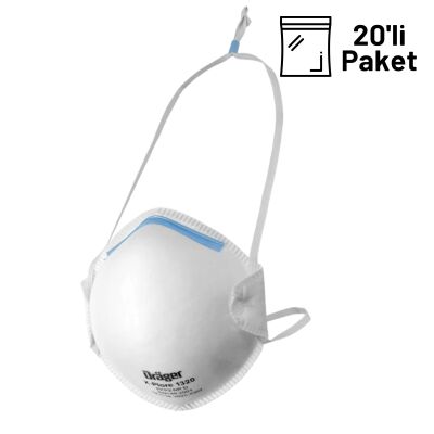 Drager X-Plore 1320 FFP2 Kalıplı Toz Maskesi 20li Paket - 1