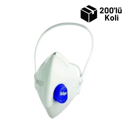 Drager X-Plore 1520 FFP2 Ventilli Toz Maskesi 200lü Koli - 1