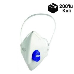 Drager X-Plore 1520 FFP2 Ventilli Toz Maskesi 200lü Koli - Dräger