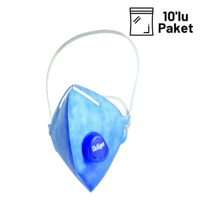 Drager X-Plore 1710V FFP1 Ventilli Toz Maskesi 10'lu Paket - 1