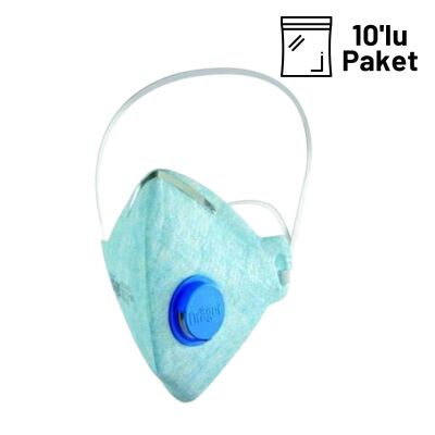 Drager X-Plore 1720V FFP2 Ventilli Toz Maskesi 10lu Paket - 1
