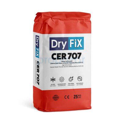 Dryfix Cer 707 C2Tes1 Seramik Yapıştırıcısı Gri 25 Kg - Dryfix