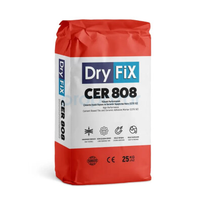 Dryfix Cer 808 C2Tes2 Seramik Yapıştırıcısı Gri 25 Kg - Dryfix