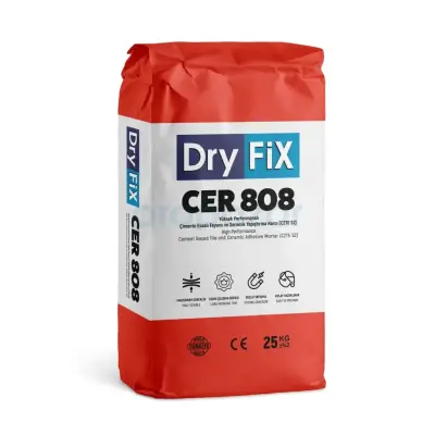 Dryfix Cer 808 C2Tes2 Seramik Yapıştırıcısı Gri 25 Kg - 1