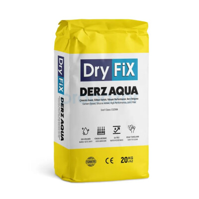 Dryfix Derz Aqua Cg2Wa Beyaz Silikonlu Derz Dolgusu 20 Kg - Dryfix