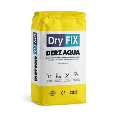 Dryfix Derz Aqua Cg2Wa Beyaz Silikonlu Derz Dolgusu 20 Kg - 1
