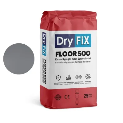 Dryfix Floor 500 Korund Agregalı Yüzey Sertleştirici 25 Kg Gri - 1